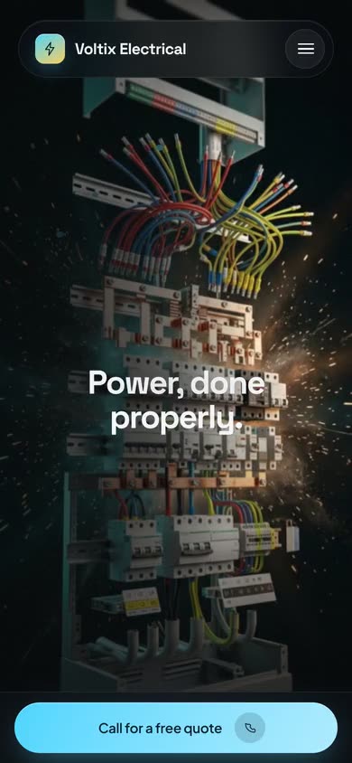The Voltix Electrical concept build, moving on a phone